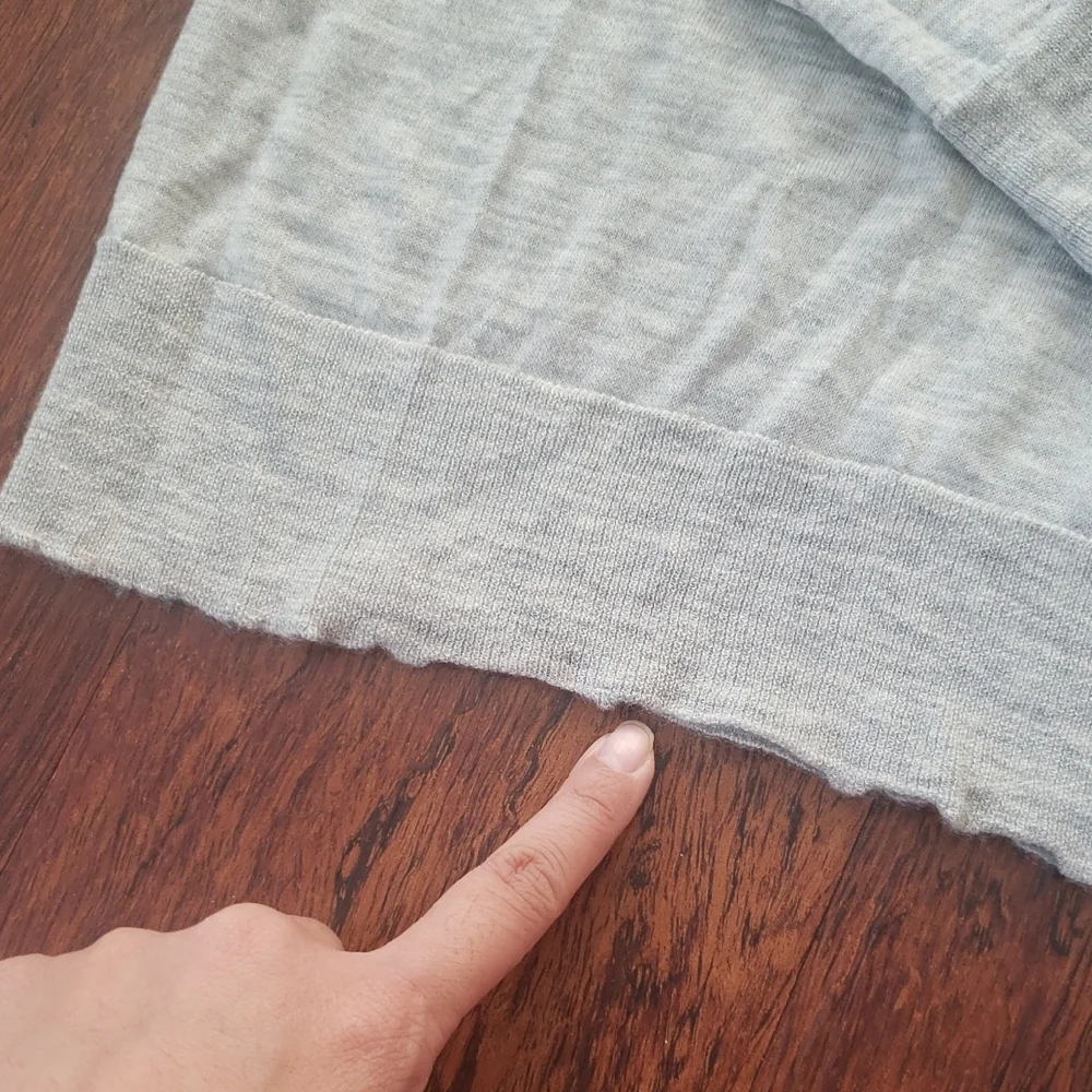 Maison Margiela Men's Gray Cashmere Vneck Sweater Size Large Preppy Designer Lux